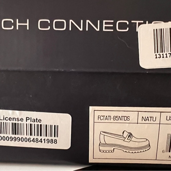 French Connection Cream Loafers beige vegan leather new - Picture 8 of 8